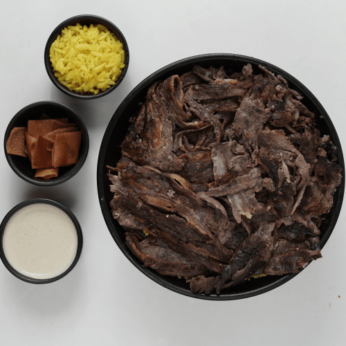 Fatta Lamm Shawarma (auf Reis)