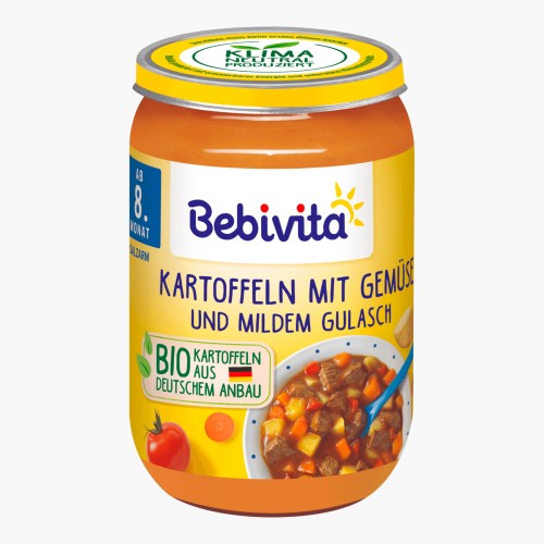 Bebivita Bio Kartoffeln mit Gemüse und Gulasch 220g