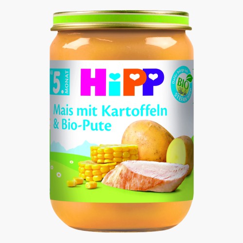 Hipp Bio Mais mit Kartoffeln und Pute 190g