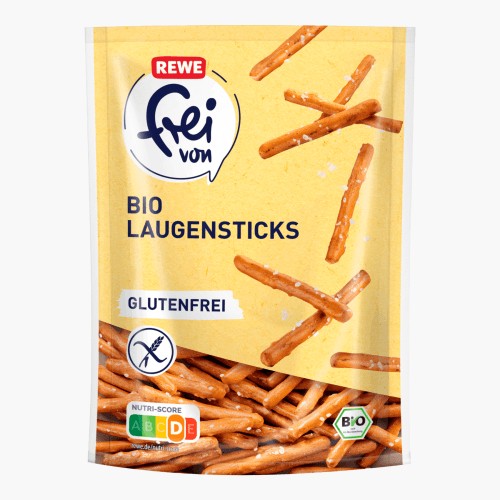 Rewe frei von Bio Laugensticks glutenfrei 100g