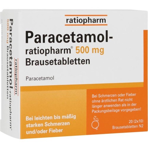 Paracetamol-ratiopharm 500mg Brausetabletten 20 Stück