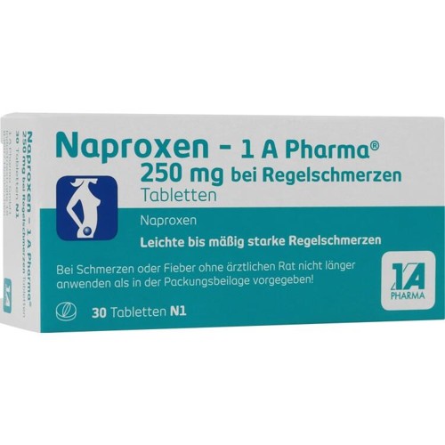 Naproxen - 1 A Pharma 250 mg bei Regelschmerzen 30 Stück