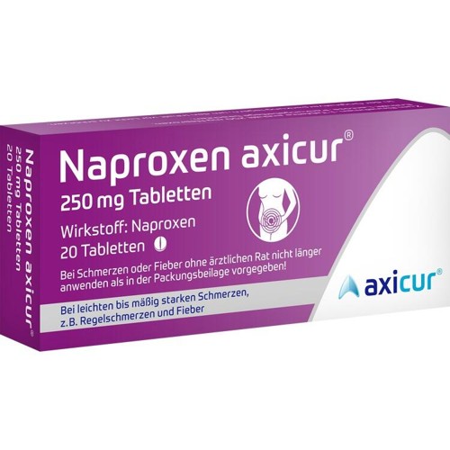 Naproxen axicur 250 mg Tabletten 20 Stück