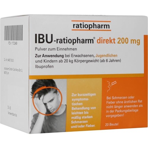 IBU-ratiopharm direkt 200 mg Pulver zum Einnehmen 20 Stück