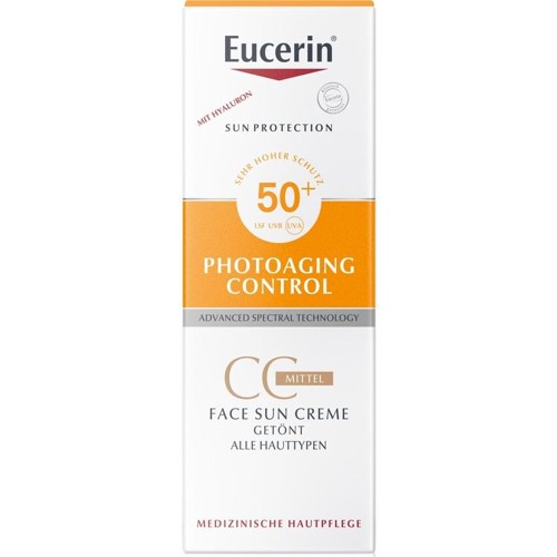 Eucerin Sun CC Creme getönt mittel LSF 50+ 50 Milliliter
