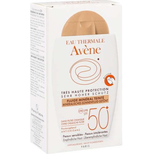 AVENE Mineralisches Sonnenfluid SPF50+ getönt 40 Milliliter