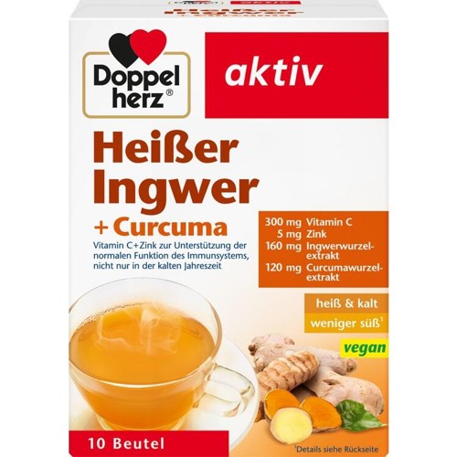 Doppelherz Heisser Ingwer + Curcuma 10 Stück