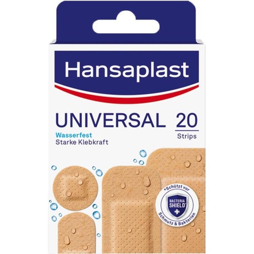 Hansaplast Universal Pflaster Wasserfest 20 Str 20 Stück