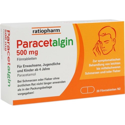 Paracetalgin 500 mg Filmtabletten 20 Stück