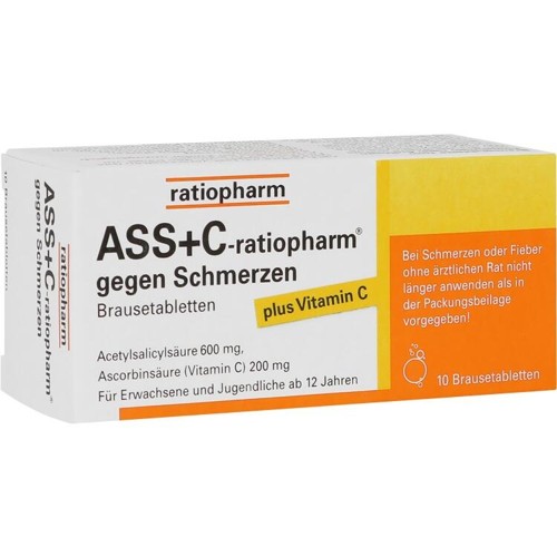ASS+C-ratiopharm gegen Schmerzen 10 Stück