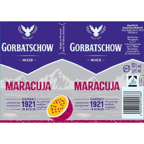 Gorbatschow Wodka Maracuja 0.33l