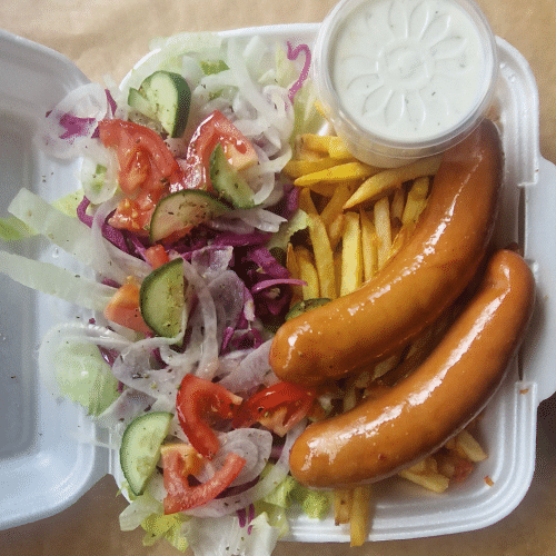 Wurst Teller mit salat