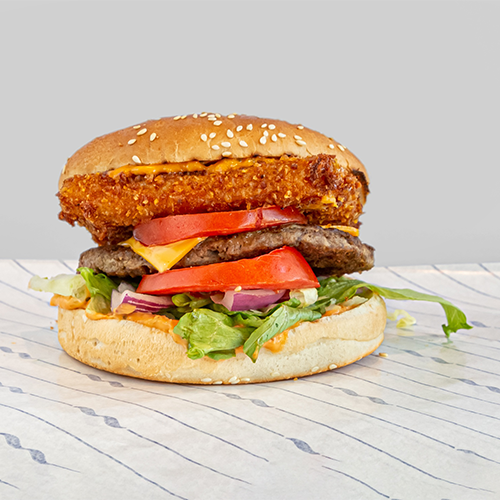 Rooster Mozzarella Beef Burger