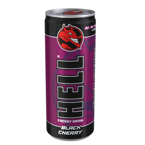 Hell Energy Drink Black Cherry Flavour 250ml (New)
