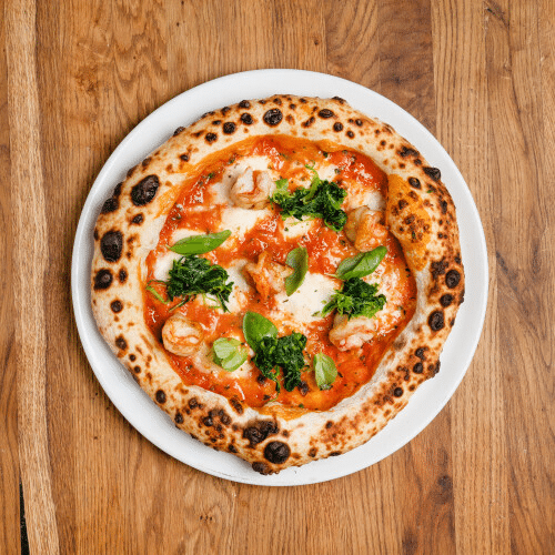 Pizza Rosso Scampi