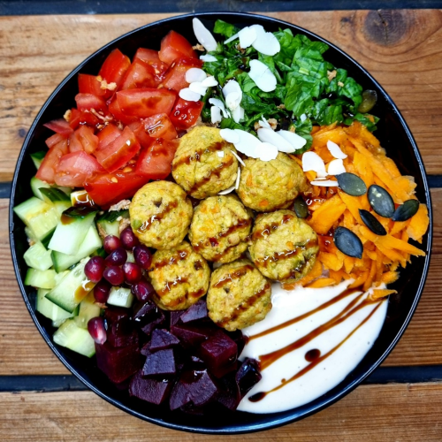 Vegane Falafel Freude mit Quinoa