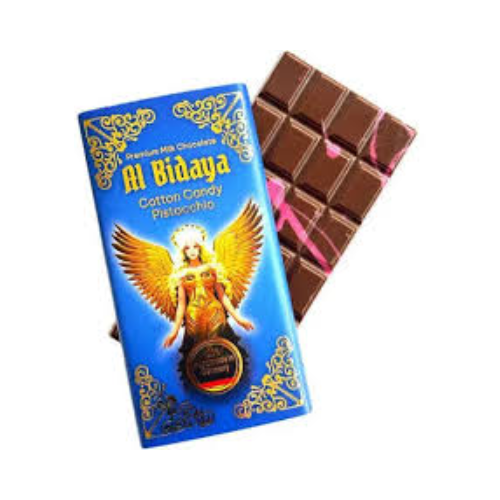 Al Bidaya Vollmilchschokolade Cotton Candy Pistazie 85g