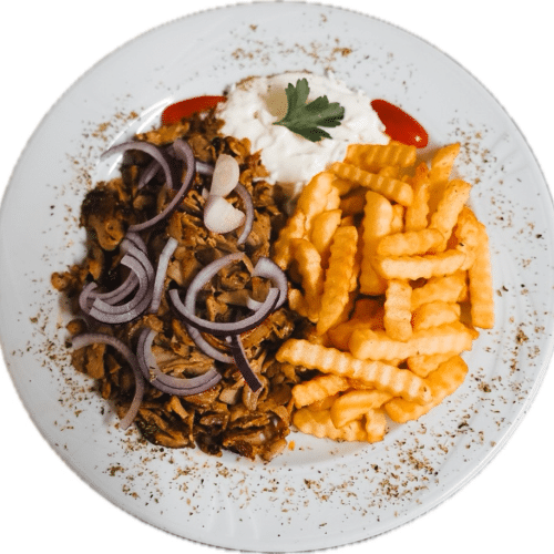 Dönerteller (Gyros) mit Hänchenfleisch