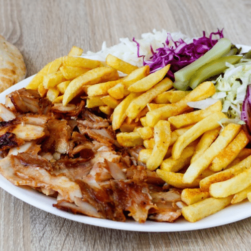Drehspießfleisch Teller