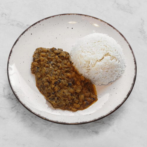 Reis mit Bohnensauce