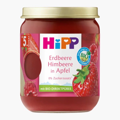 Hipp Bio Püree Erdbeere Himbeere in Apfel 160g
