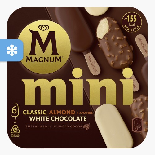 Magnum Mini Mix Classic Almond White 330ml (6x55ml)