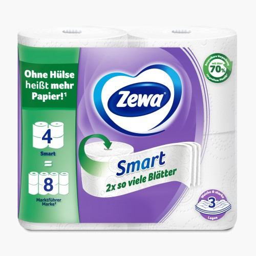 Zewa Toilettenpapier Smart 3-lagig 4x300 Blatt