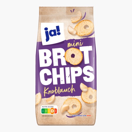 Ja! Mini Brotchips Knoblauch 250g