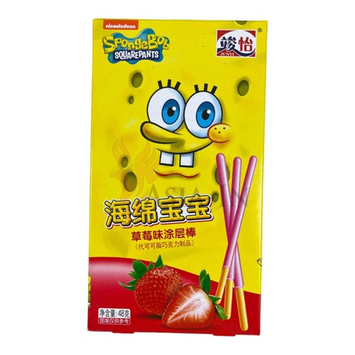 Junyi Spongebob Pocky Erdbeere 48g