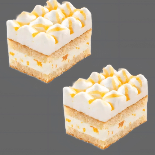 2 x Käse-Sahne-Mandarinen Schnitte (ca.200g)