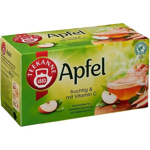 Teekanne Früchtetee Apfel Beutel kuvertiert 20 x 3.0g 