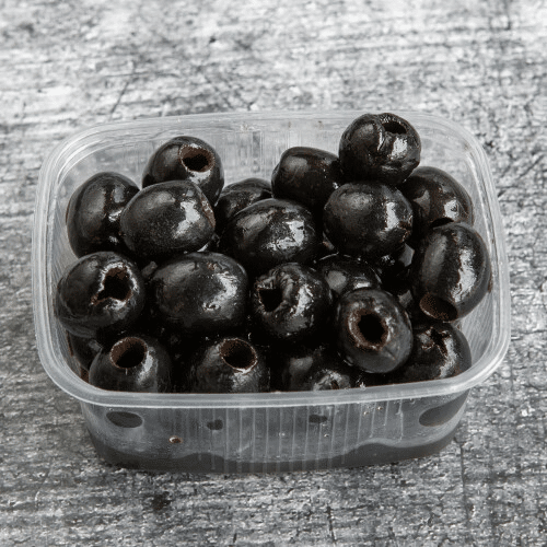 Oliven kernlos schwarz gefärbt 140g