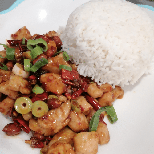 Kung Pao Hähnchen mit Reis