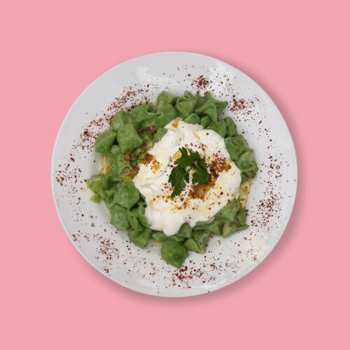 Veggie Manti Teller