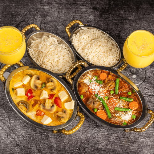 Dinner for 2 - 2 vegetarische Gerichte nach Wahl