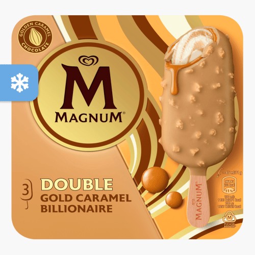 Magnum Double Gold Caramel Billionaire 255ml (3x85ml)