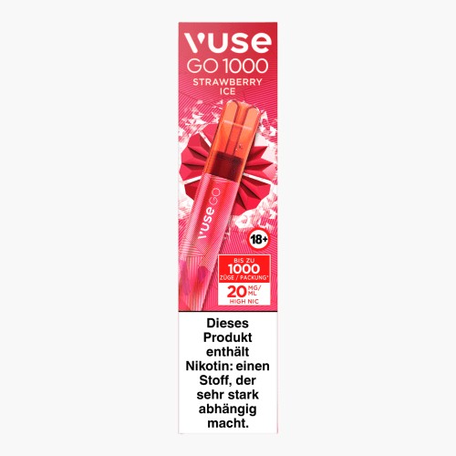 Vuse GO 1000 Strawberry Ice 20mg Nikotin