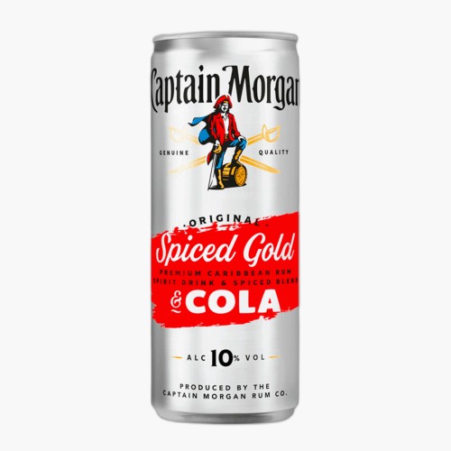 Captain Morgan Spiced Gold & Cola 250ml (10% vol.)