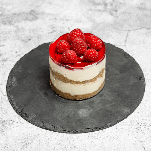Mousse mit Himbeeren