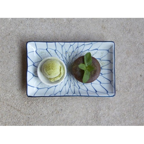 Warmer Schokoladenkuchen mit Matcha-Eis