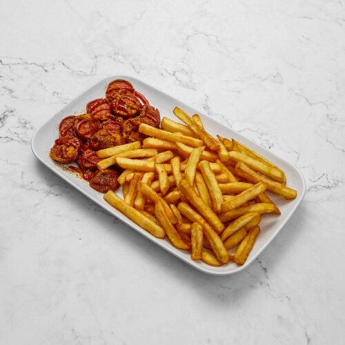 Currywurst mit Pommes frites