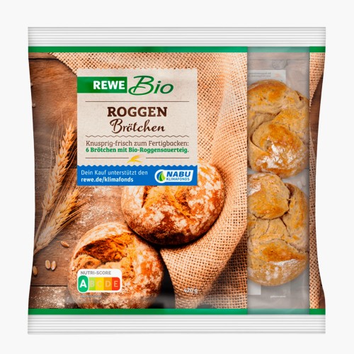 Rewe Bio Roggen-Brötchen 420g (6 Stück)