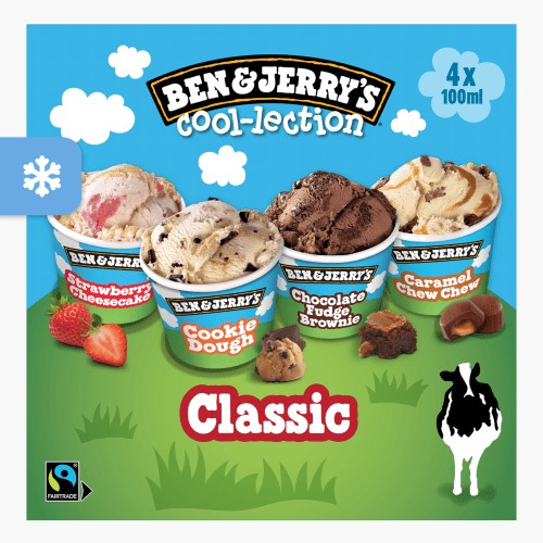Ben & Jerry's The Classic Cool-lection 400ml (4x100ml)