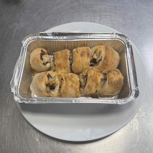 Gefüllte Pizzabrötchen mit Champignons