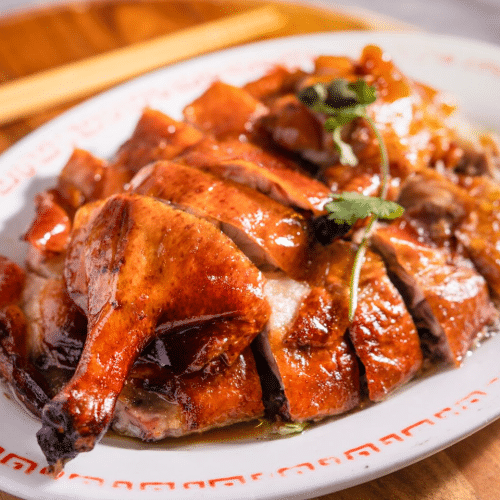 25 Grill Ente mit 8 Schätzchen 八宝脆鸭