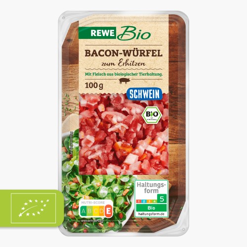 Rewe Bio Bacon-Würfel Schwein 100g