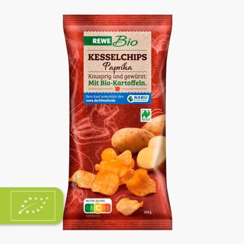 REWE Bio Naturland Kesselchips Paprika 125g