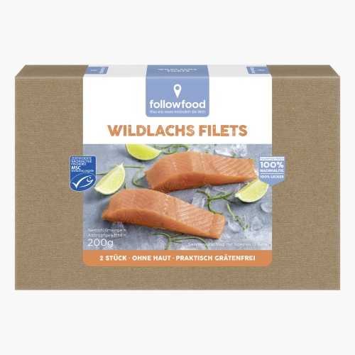 Followfood Wildlachs Filet ohne Haut 200g