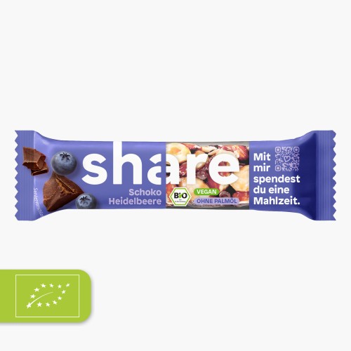 share Bio Nussriegel Schoko & Heidelbeere 35g