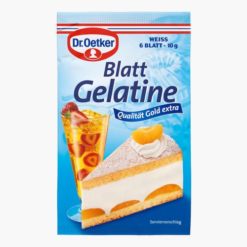 Dr. Oetker Blattgelatine Weiß 6er Pack